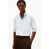 Tommy Hilfiger Erkek Heritage Oxford Çizgili Regular Fit Gömlek - Yeşil/beyaz - S