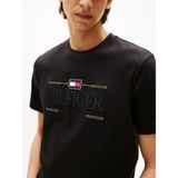 Tommy Hilfiger Erkek Icon Hılfiger Tee T-Shirt MW0MW39585 - Siyah - 2XL