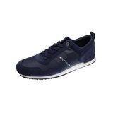 Tommy Hilfiger Erkek ICONIC LEATHER SUEDE MIX RUNNER Spor Ayakkabı MIDNIGHT 41