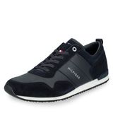 Tommy Hilfiger Erkek ICONIC LEATHER SUEDE MIX RUNNER Spor Ayakkabı MIDNIGHT 43