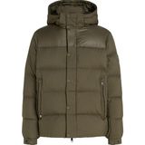 Tommy Hilfiger Erkek Kapşonlu Yaka Marka Detaylı Fermuarlı Şişme Haki Ceket MW0MW36569-RBN - XL