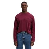 Tommy Hilfiger Erkek Kapüşonsuz, Cepli Sweatshirt, Bordo, L Beden