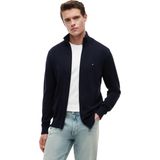 Tommy Hilfiger Erkek kazak fermuarlı Essential Cotton Zip Thru dik yaka
