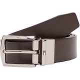 Tommy Hilfiger Erkek Kemer Denton 3,5 cm Ters Çevrilebilir, Kahverengi (Testa Di Moro/Black), 90