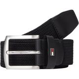 Tommy Hilfiger Erkek Kemer Denton Elastic 3,5 cm Örgülü, siyah (Black), 95