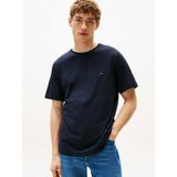 Tommy Hilfiger Erkek Kısa Kol Bisiklet Yaka Pamuklu Düz Model Mavi T-Shirt MW0MW39368-DW5 - 2XL