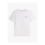 Tommy Hilfiger Erkek Kısa Kol Bisiklet Yaka Yazı Desen Slim Fit Beyaz T-Shirt