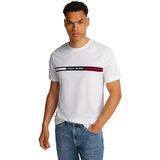 Tommy Hilfiger Erkek Kısa Kollu Yuvarlak Yaka Tişört, beyaz (beyaz), S