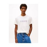 Tommy Hilfiger Erkek Logo Detaylı T-Shirt - Beyaz - XL