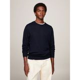 Tommy Hilfiger Erkek Marka Logo Detaylı Regular Fit Uzun Kollu Lacivert Kazak MW0MW33524-DW5 - 2XL