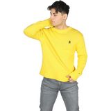 Tommy Hilfiger Erkek Marka Logo Detaylı Regular Fit Uzun Kollu Sarı Kazak MW0MW33505-ZGR