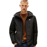 Tommy Hilfiger Erkek Marka Logo İmzalı Gündelik Kullanıma Uygun Full Fermuarlı Siyah Mont DM0DM22065, Siyah, L