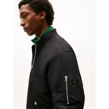 Tommy Hılfıger Erkek Marka Logolu Full Fermuarlı Yuvarlak Yakalı Çift Cepli Şık Görünümlü Siyah Mont MW0MW40593 Bds - XL