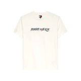 Tommy Hilfiger Erkek Marka Logolu Günlük Kullanıma Uygun Ekru T-Shirt
