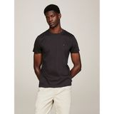Tommy Hilfiger Erkek Marka Logolu Pamuklu Günlük Kullanım Siyah T-Shirt MW0MW33202-BDS - 2XL