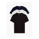 Tommy Hilfiger Erkek Marka Logolu Pamuklu Günlük Kullanıma Uygun Beyaz T-Shirt DM0DM21579 0XR