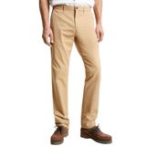 TOMMY HILFIGER Erkek Marka Logolu Streç Pamuklu 1985 Koleksiyonu İki Yan Cepli Düğmeli Arka Cep Straight Fit Kalıplı Yeşil Pantolon MW0MW25964-RBL 30x32