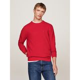 Tommy Hilfiger Erkek Marka Logolu Uzun Kollu Rahat Kırmızı Kazak MW0MW36347-XLG - S
