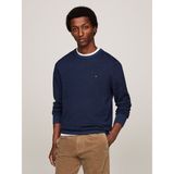 Tommy Hilfiger Erkek Marka Logolu Uzun Kollu Rahat Mavi Kazak MW0MW36723-0GY