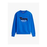 Tommy Hilfiger Erkek Mavi Triko Sweatshirt