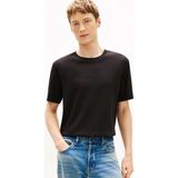 Tommy Hilfiger Erkek Mıx Medıa Interlock T-Shirt MW0MW42380 - Bej