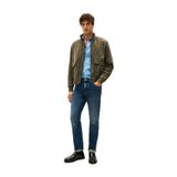 Tommy Hilfiger Erkek Normal Bel Normal Paça Denim Pantolon, Straight Denton, Mavi, 31-34
