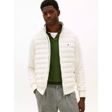 Tommy Hilfiger Erkek Normal Kalıp Dik Yaka Fermuarlı Kapitone Desenli Kontrast Kollu Beyaz Ceket MW0MW41329-Z00 - XL