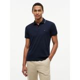 Tommy Hilfiger Erkek Normal Kalıp Logo Bayrak Işlemeli Kısa Kollu Lacivert Polo Yaka T-Shirt MW0MW43263-DW5 - XL