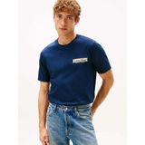 Tommy Hilfiger Erkek Normal Kalıp Yuvarlak Yakalı Logo Imzalı Kısa Kollu Lacivert T-Shirt MW0MW41463-C1G - 2XL