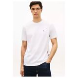 Tommy Hilfiger Erkek Normal Kesim Yuvarlak Yakalı Pamuklu Kısa Kollu Beyaz T-Shirt