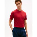 Tommy Hilfiger Erkek Normal Kesim Yuvarlak Yakalı Pamuklu Kısa Kollu Kırmızı T-Shirt MW0MW42393-XIT - XL