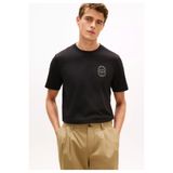 Tommy Hilfiger Erkek Normal Kesim Yuvarlak Yakalı Pamuklu Kısa Kollu Siyah T-Shirt