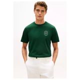 Tommy Hilfiger Erkek Normal Kesim Yuvarlak Yakalı Pamuklu Kısa Kollu Yeşil T-Shirt