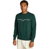 Tommy Hilfiger Erkek Organik Pamuklu Logo Detaylı Sweatshirt XXL Yeşil 8720637119822
