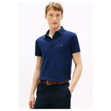 Tommy Hilfiger Erkek Pamuklu Polo Yakalı Düğme Kapamalı Kısa Kollu Mavi Polo Yaka T-Shirt