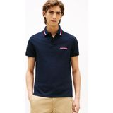 Tommy Hilfiger Erkek Pamuklu Regular Fit Logo İşlemeli Kısa Kollu Lacivert Polo Yaka T-Shirt MW0MW39837-DW5