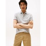 Tommy Hilfiger Erkek Pamuklu Slim Fit Bayrak Logo Işlemeli Kısa Kollu Gri Polo Yaka T-Shirt MW0MW39348-P01 - 3XL