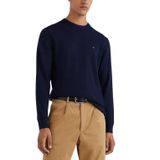Tommy Hilfiger Erkek Pima Org Ctn Kaşmir Yuvarlak Yaka Kazak, Desert Sky, XL