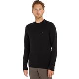 Tommy Hilfiger Erkek Pima Org Ctn Kaşmir Yuvarlak Yaka Kazak, Schwarz, M