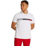 Tommy Hilfiger Erkek Polo Tişört Kısa Kollu Göğüs İçi Regular Fit, beyaz (beyaz), XL