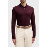 Tommy Hilfiger Erkek Polo Tişört Uzun Kollu Liquid Cotton Regular Fit, Mor (Burgundy), XL