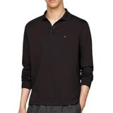 Tommy Hilfiger Erkek Polo Tişört Uzun Kollu Liquid Cotton Regular Fit, siyah (Black), S