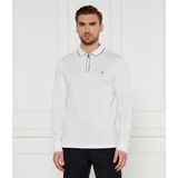 Tommy Hilfiger Erkek Polo Yaka Pamuklu Uzun Kol Fermuar Kapamalı Beyaz Polo Yaka T-Shirt MW0MW33168-YBR - 2XL