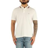 Tommy Hilfiger Erkek Polo Yaka T-Shirt, Beyaz, S Beden