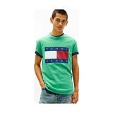 Tommy Hilfiger Erkek Regular Fit Big Flag T-Shirt - Yeşil