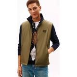 Tommy Hilfiger Erkek Regular Fit Dik Yaka Fermuarlı Logo Etiketli Haki Yelek MW0MW41882-RBN - XL