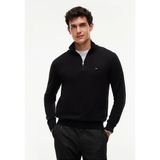 Tommy Hilfiger Erkek Regular Fit Dik Yaka Uzun Kollu Siyah Kazak MW0MW28049-BDS