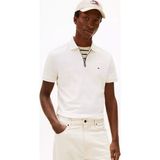 Tommy Hilfiger Erkek Regular Fit Pamuklu Kısa Kollu Fermuarlı Krem Polo Yaka T-Shirt MW0MW41613-Z00