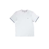 Tommy Hilfiger Erkek Regular Fit Yuvarlak Yakalı Pamuklu Kısa Kollu Beyaz T-Shirt