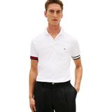 Tommy Hilfiger Erkek RWB Cuff Liquid Cotton Slim Polo Mw0mw42743 S/S Polo Tişört (1'li Paket), beyaz (beyaz), XXL